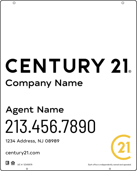 Reflective Hanging Panel 30X24 Steel Business - Century 21 | Lowen Sign