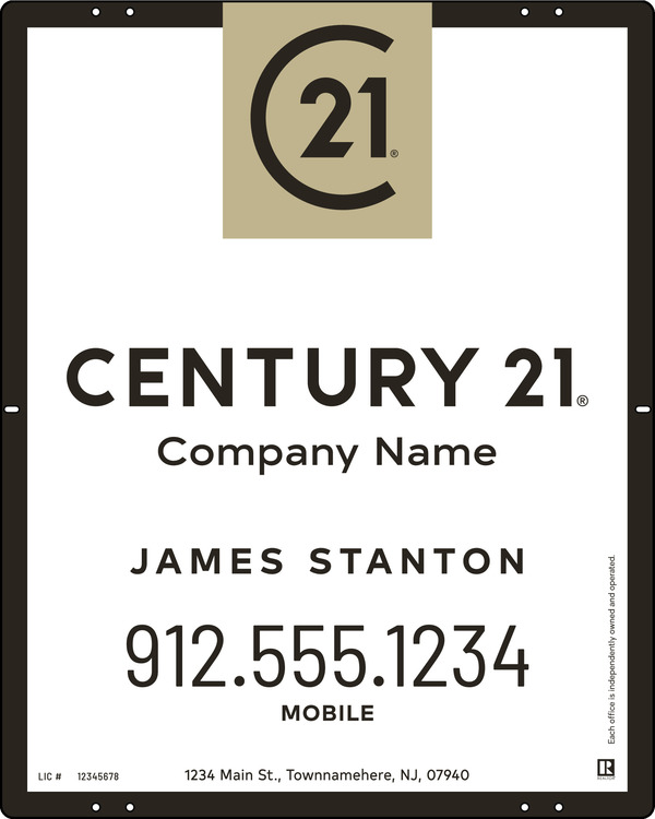 Aluminum Composite Agent Yard Panel 30X24 - Century 21 | Lowen Sign