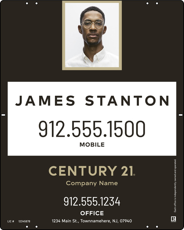 Steel Agent Photo Centric Yard Panel 30X24 - C21 | Lowen Sign
