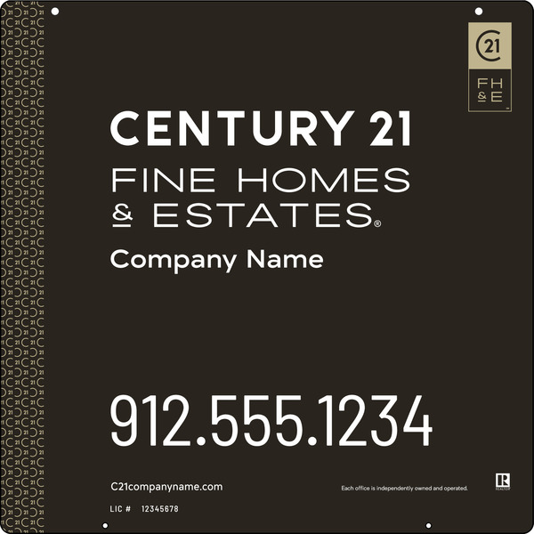 Reflective Hanging Panel 24X24 Steel Premier  - Century 21 | Lowen Sign