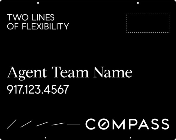 Hanging Agent Sign Panel, 24"H X 30"W, Steel - Horizontal Logo