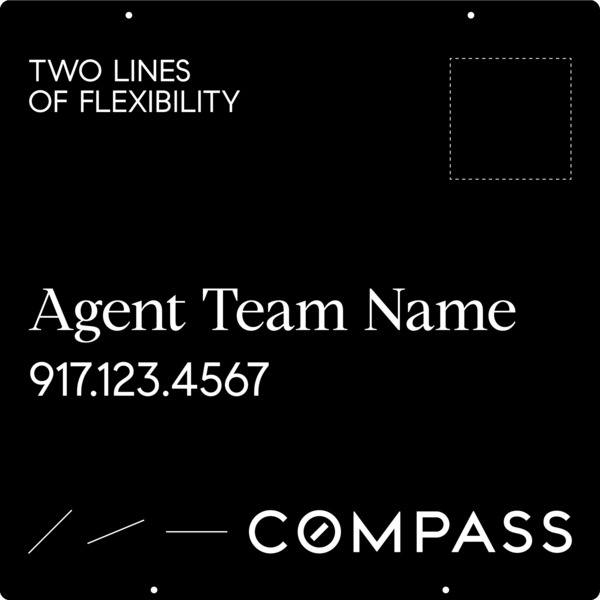 Hanging Agent Name Sign Panel, 30"H X 30"W, Aluminum Composite - Vertical Logo