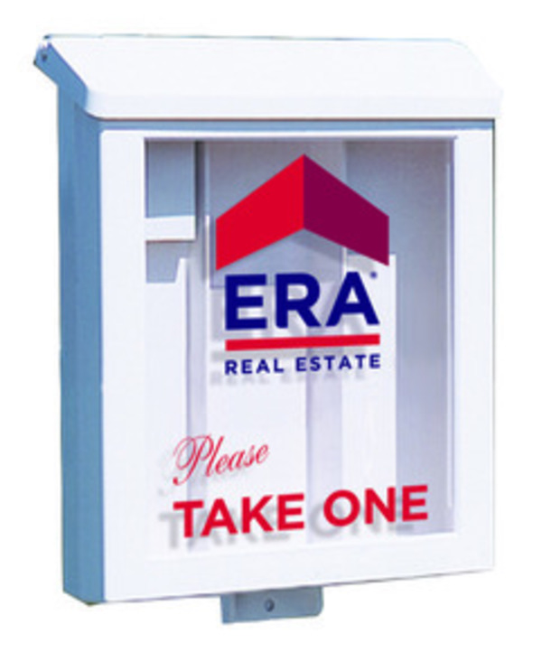ERA&reg; Sign White Plastic Yard Box for Aluminum Sign Post
