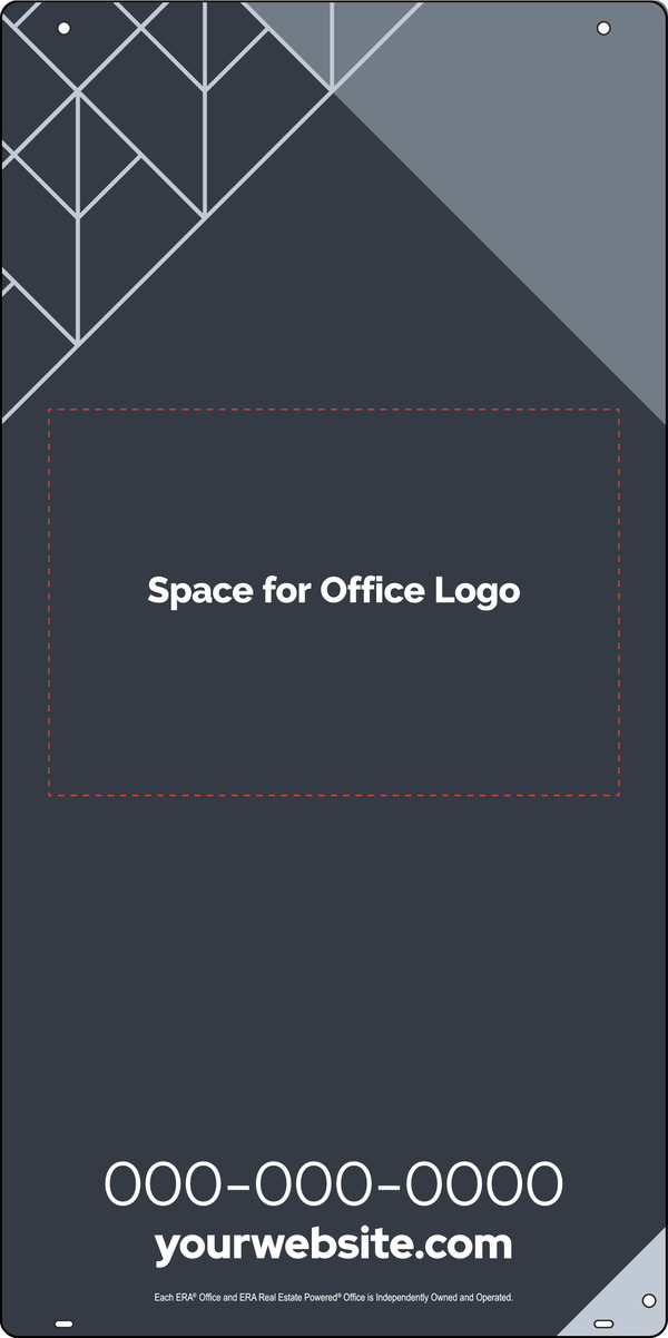 Hanging Office Sign Panel, 36"H X 18"W, Steel
