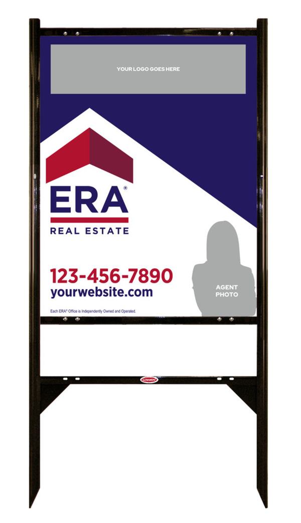ERA&reg; Team Logo - Photo Angle Iron Frame and Sign Panel Unit, 30"h x 24"w, Steel