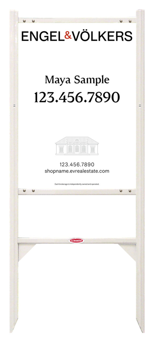 Reflective White Angle Iron Sign Unit,  24"H X 18"W