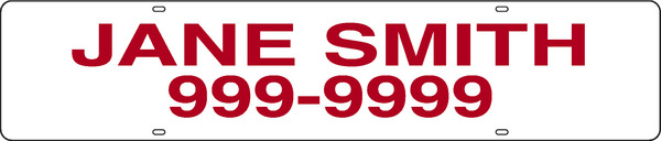 Real Estate Name Sign Rider, 24 GA Steel 6"H X 28"W