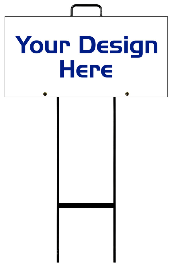 Independent Grab and Go Sign Panel Unit, 12"h x 24"w, 4mm Corrugated