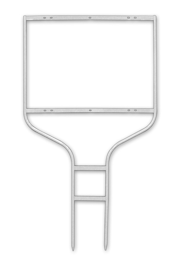 Berkshire Hathaway HomeServices Real Estate Round Rod Sign Frame,  18"h x 24"w - White