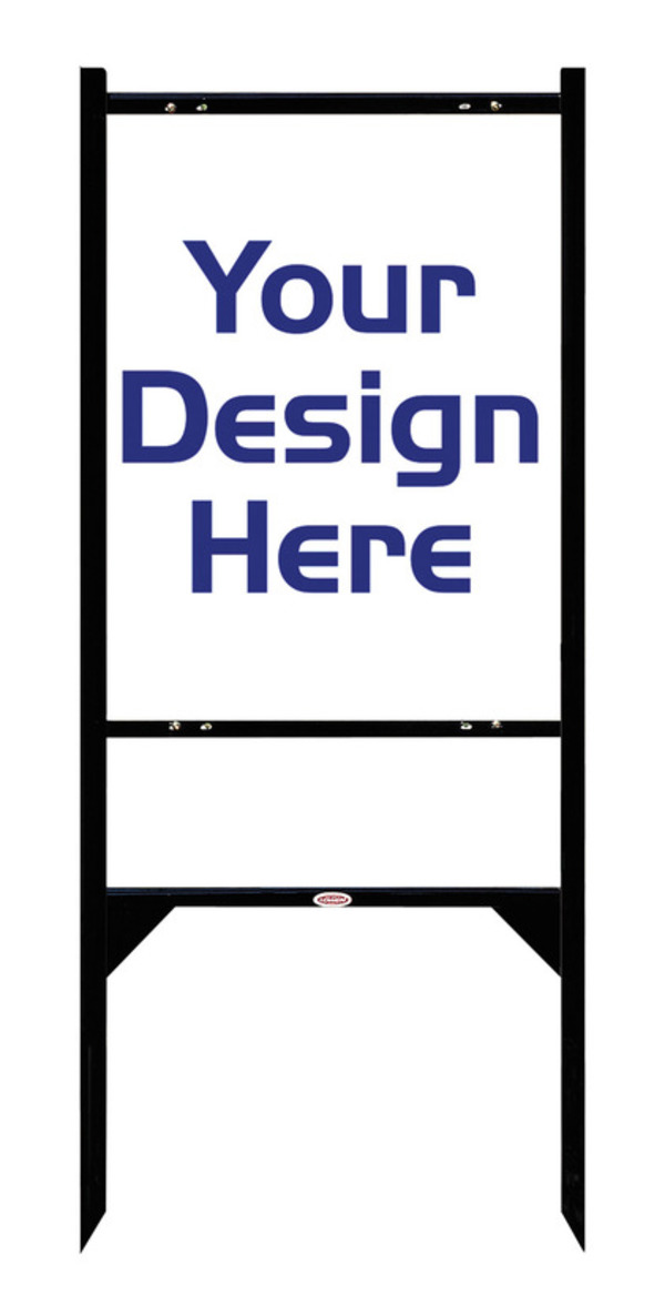 Independent real estate Angle Iron Frame and panel unit,  .090 polyethylene, 24"h x 18"w