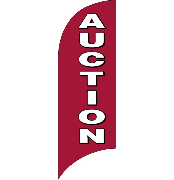 Independent real estate auction feather flag only , 7-foot