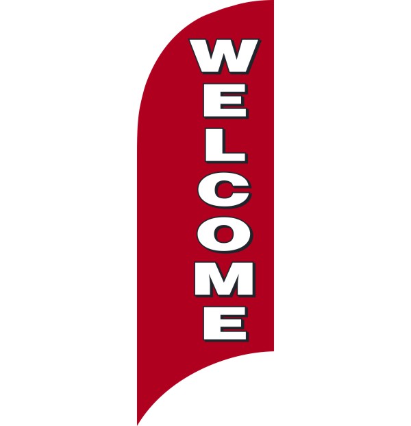 Independent real estate welcome feather flag only, 7-foot