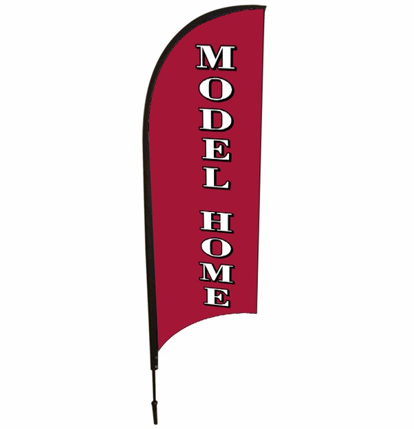 Job Site and Builders Real Estate model home feather flag unit, 9-foot