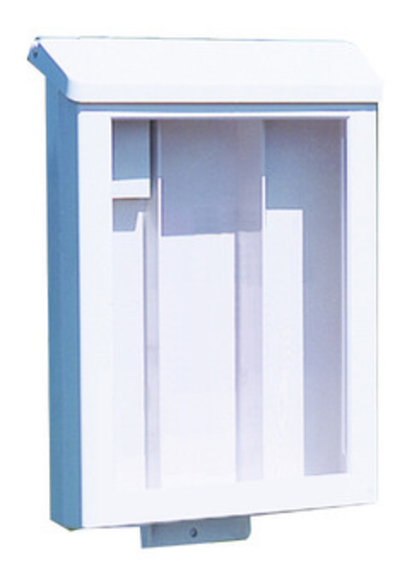 Independent Real Estate Sign White Plastic Yard Box for Tube Sign Stake