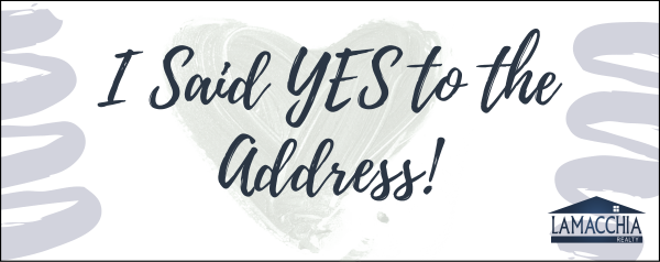 Lamacchia Agents I Said Yes to the Addess Hanging Sign Riders, 12"h x 30"w, 3mm Aluminum Composite