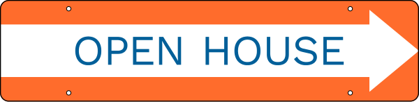 NextHome Open House Message Sign Rider, 6"h x 24"w, PVC
