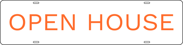 NextHome Open House Message Sign Rider, 6"h x 24"w, Steel