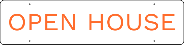 NextHome Reflective Open House Message Sign Rider, 6"h x 24"w, PVC