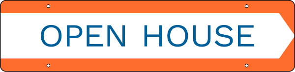 NextHome Open House Message Sign Rider, 6"h x 24"w, 3mm Aluminum Composite