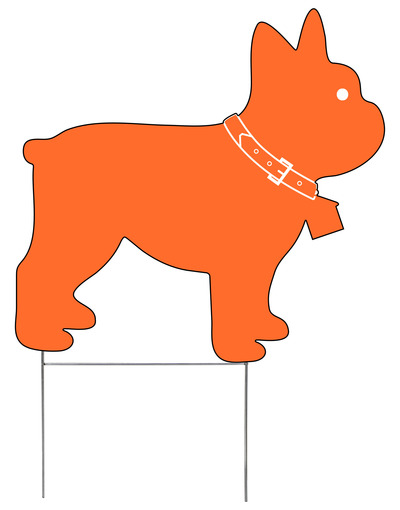NextHome H-Frame Wire Stake and Dog Shape Sign Panel Unit, 4mm Corrugated, 18"h x 24"w