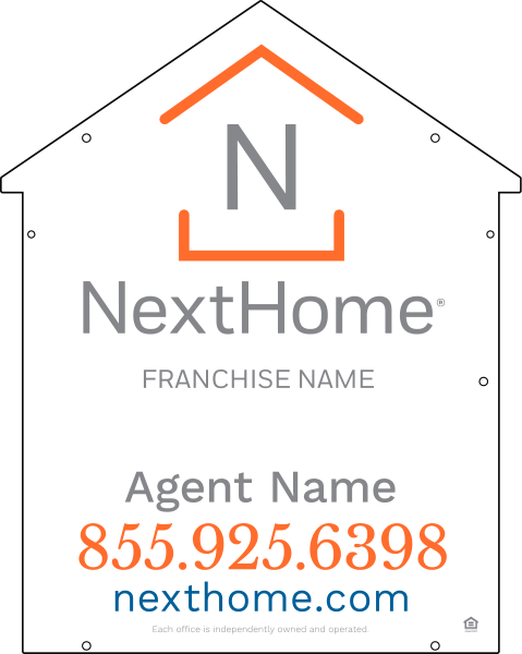Universal House Shape Sign Panel Df, 30"H X 24"W, Pvc