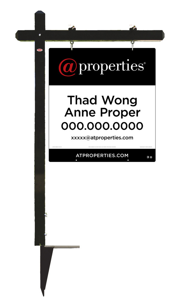 Sign Post And Agent Sign Panel Unit, 32"H X 30"W, Steel