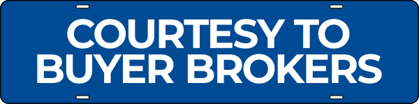 Real Estate One Courtesy to Buyer Brokers Sign Riders, 6"h x 24"w, 3MM Aluminum Composite