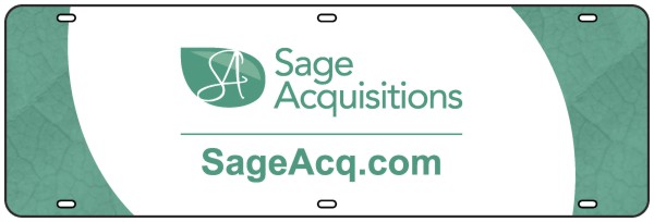 Independent Sage Acquisitions Sign Rider, 24 GA Steel 6"h x 18"w