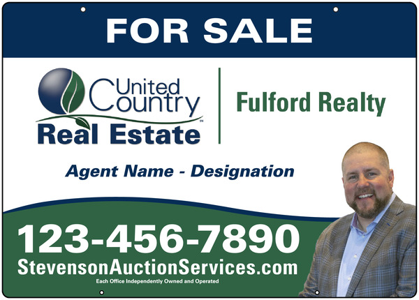 United Country Real Estate Hanging Photo Sign Panel, 20"h x 28"w, Steel
