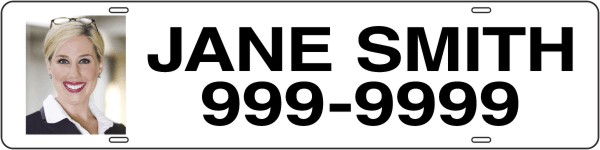 Real Estate Reflective Photo Sign Rider, 24 GA Steel 6h x 24w