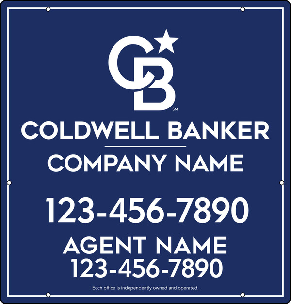 Agent Hanging Sign Panel, 25h x 24w, .063 Aluminum