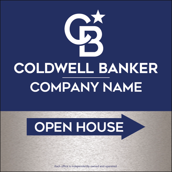 Directional Office Open House Sign Panel, 24h x 24w, 4mm Corrugated