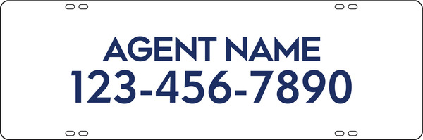 Agent Name Sign Rider, 8h x 24w, .090 Poly