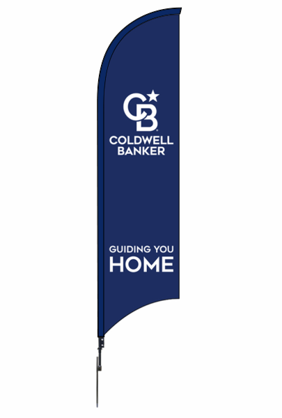 Real Estate FEATHER FLAG AND POLE, 12-foot