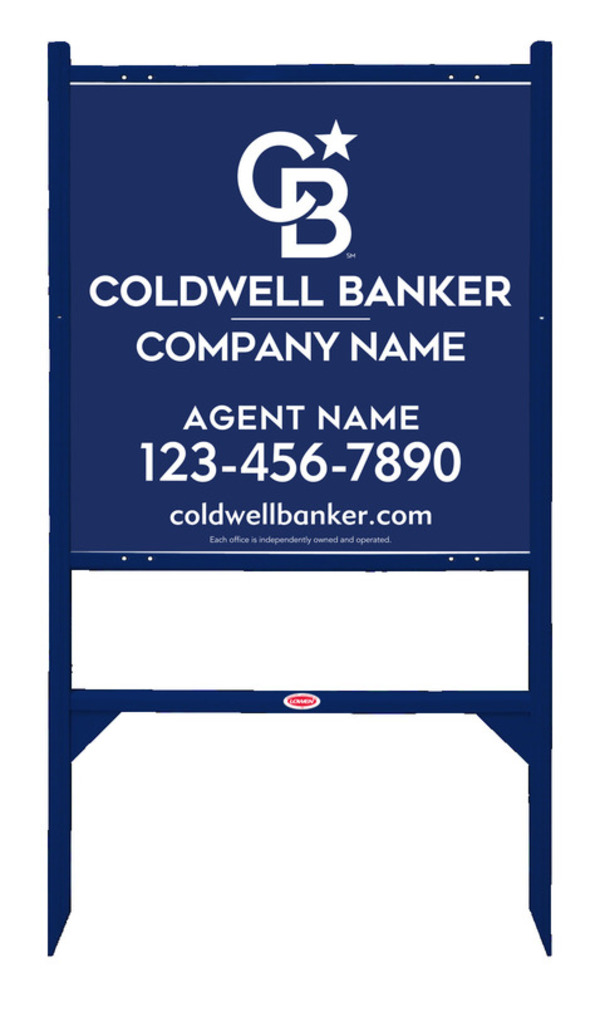 Angle Iron Frame and Agent Sign Panel Unit, 24h x 24w, .040 Aluminum