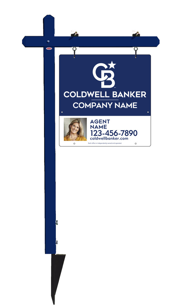 Sign Post and Agent Photo Sign Panel Unit, 24h x 24w, .063 Aluminum