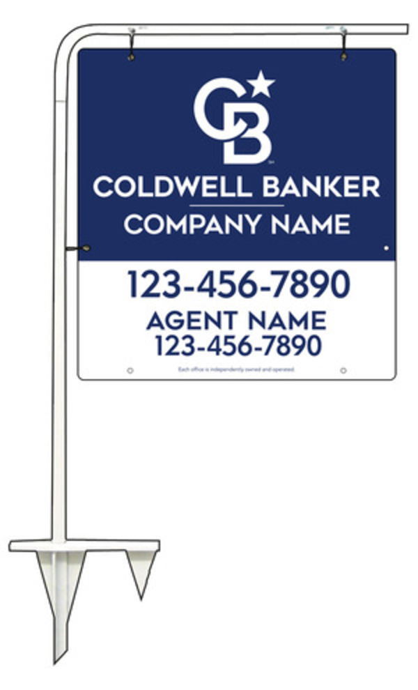 Tubular Stake and Agent Sign Panel Unit, 25h x 24w, .063 Aluminum