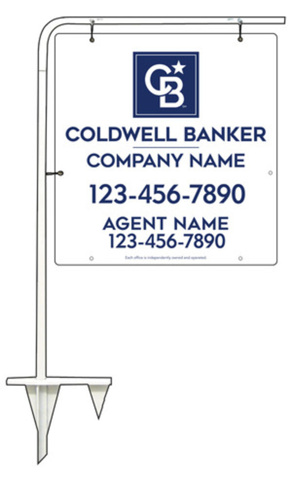 Tubular Stake and Agent Sign Panel Unit, 25h x 24w, .063 Aluminum