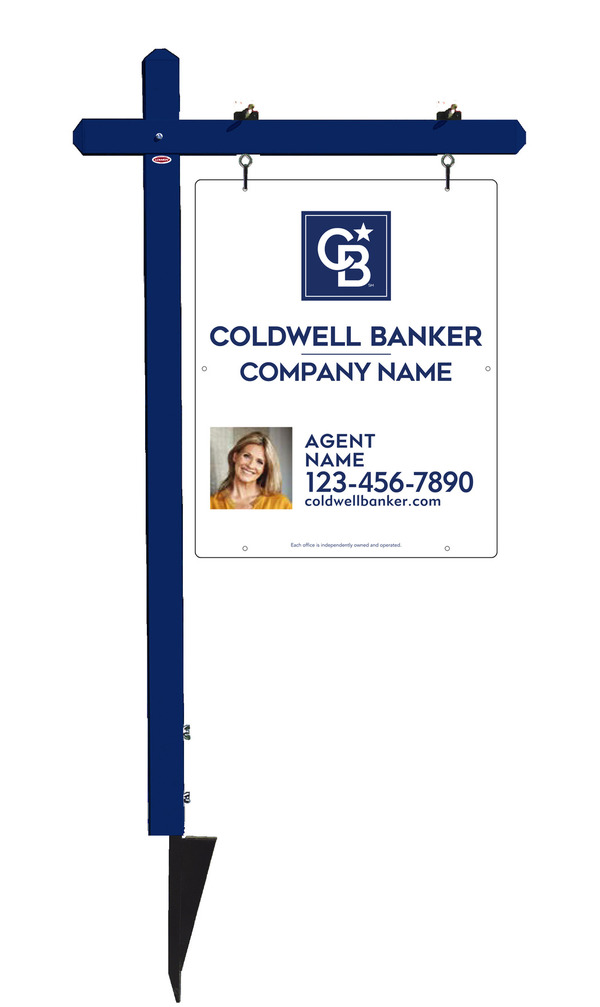 Sign Post and Agent Photo Sign Panel Unit, 30h x 24w, .063 Aluminum