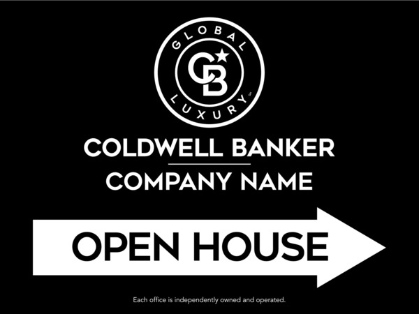 Directional Office Open House Sign Panel, 18h x 24w, 4mm Corrugated