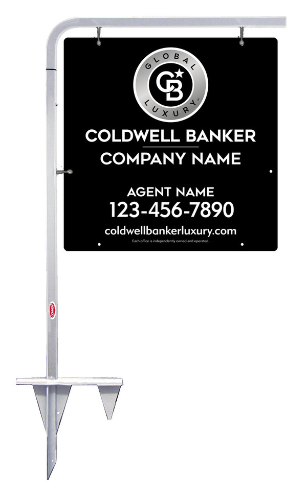 Tubular Stake and Agent Sign Panel Unit, 24h x 24w, .063 Aluminum