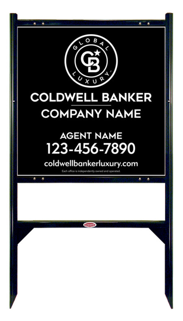 Angle Iron Frame and Agent Sign Panel Unit, 24h x 24w, .040 Aluminum