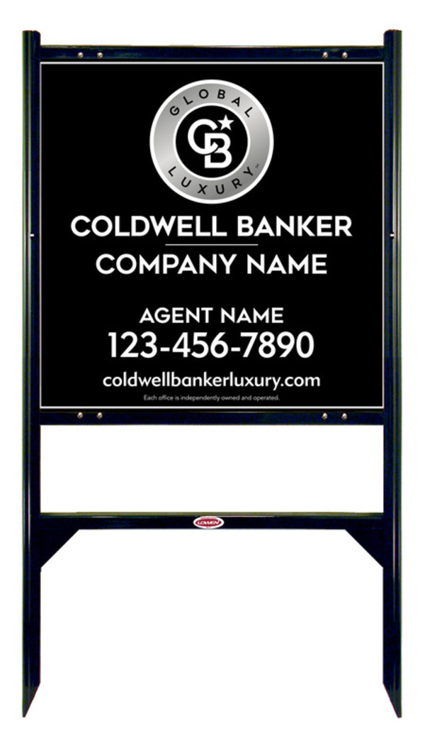 Angle Iron Frame and Agent Sign Panel Unit, 24h x 24w, .040 Aluminum