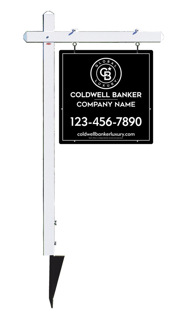 Sign Post and Office Sign Panel Unit, 24h x 24w, .063 Aluminum