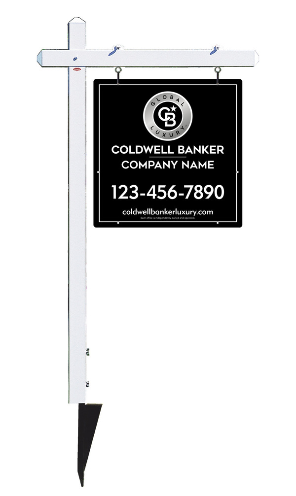 Sign Post and Office Sign Panel Unit, 24h x 24w, .063 Aluminum