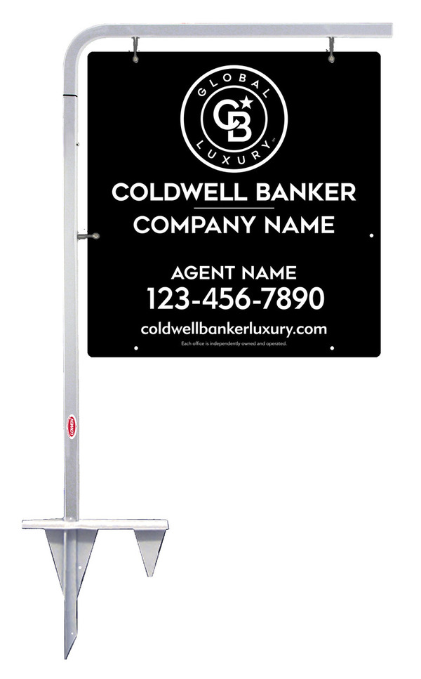 Tubular Stake and Agent Sign Panel Unit, 25h x 24w, .063 Aluminum
