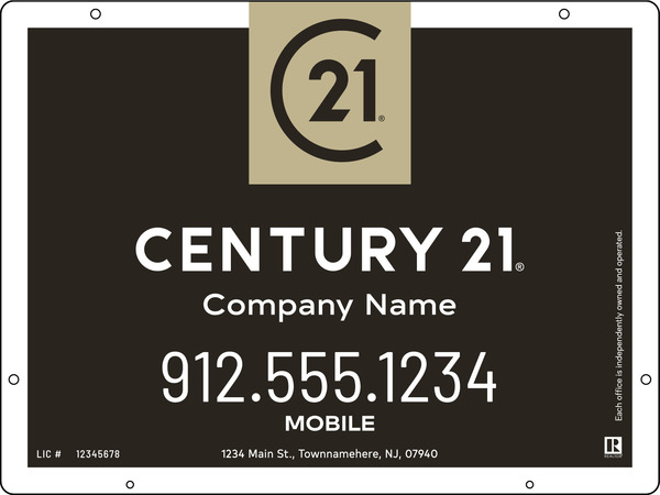 Steel Office Hanging Panel 18x24 - Century 21 | Lowen Sign