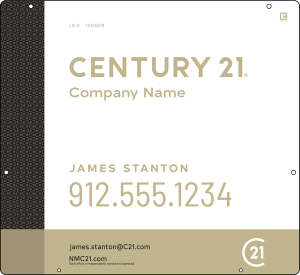 Aluminum Composite Hanging Panel 22x24 DF - Century 21 | Lowen Sign
