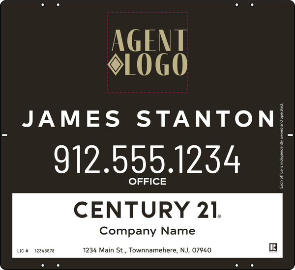 Aluminum Composite Agent Logo Centric Yard Panel 22x24 - C21