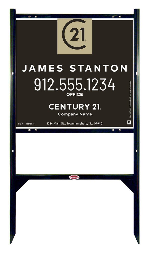 Angle Iron Frame and Agent Centric Sign Panel Unit, 22h x 24w